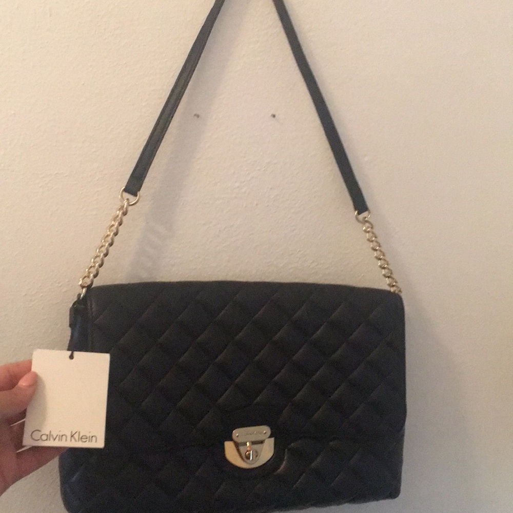 Calvin Klein calf leather bag
